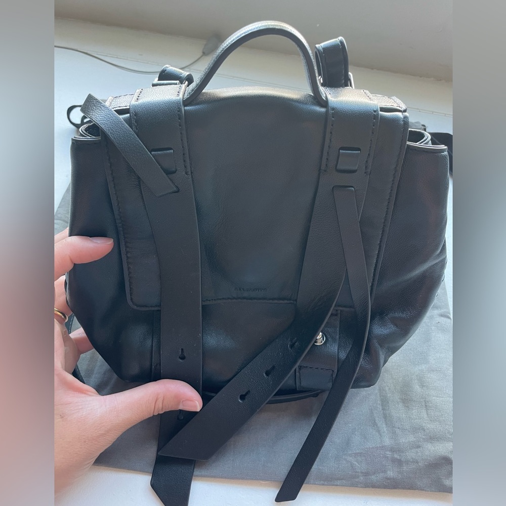 All Saints Mini Backpack (BLACK LEATHER)